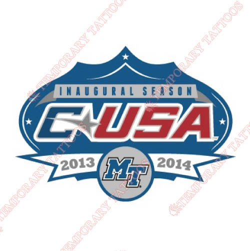 Middle Tennessee Blue Raiders Customize Temporary Tattoos Stickers NO.5085